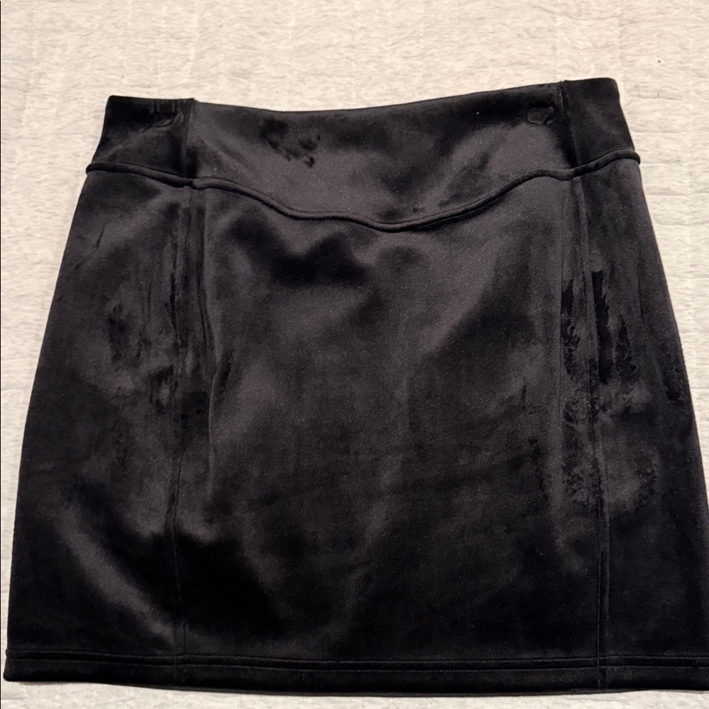 lululemon athletica Black Velvet Mini Skirt